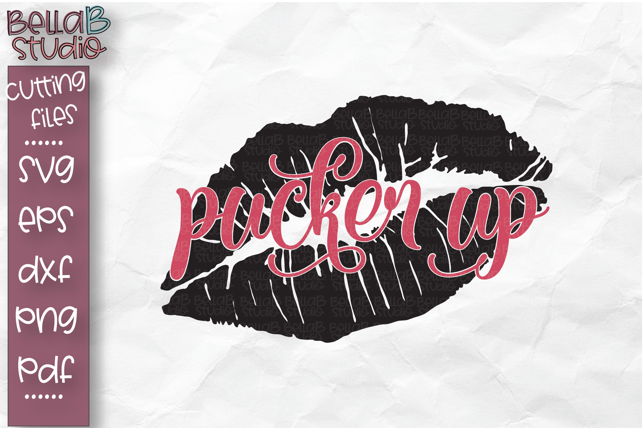 Pucker Up With Lips Svg File, Valentine's Day Cut File