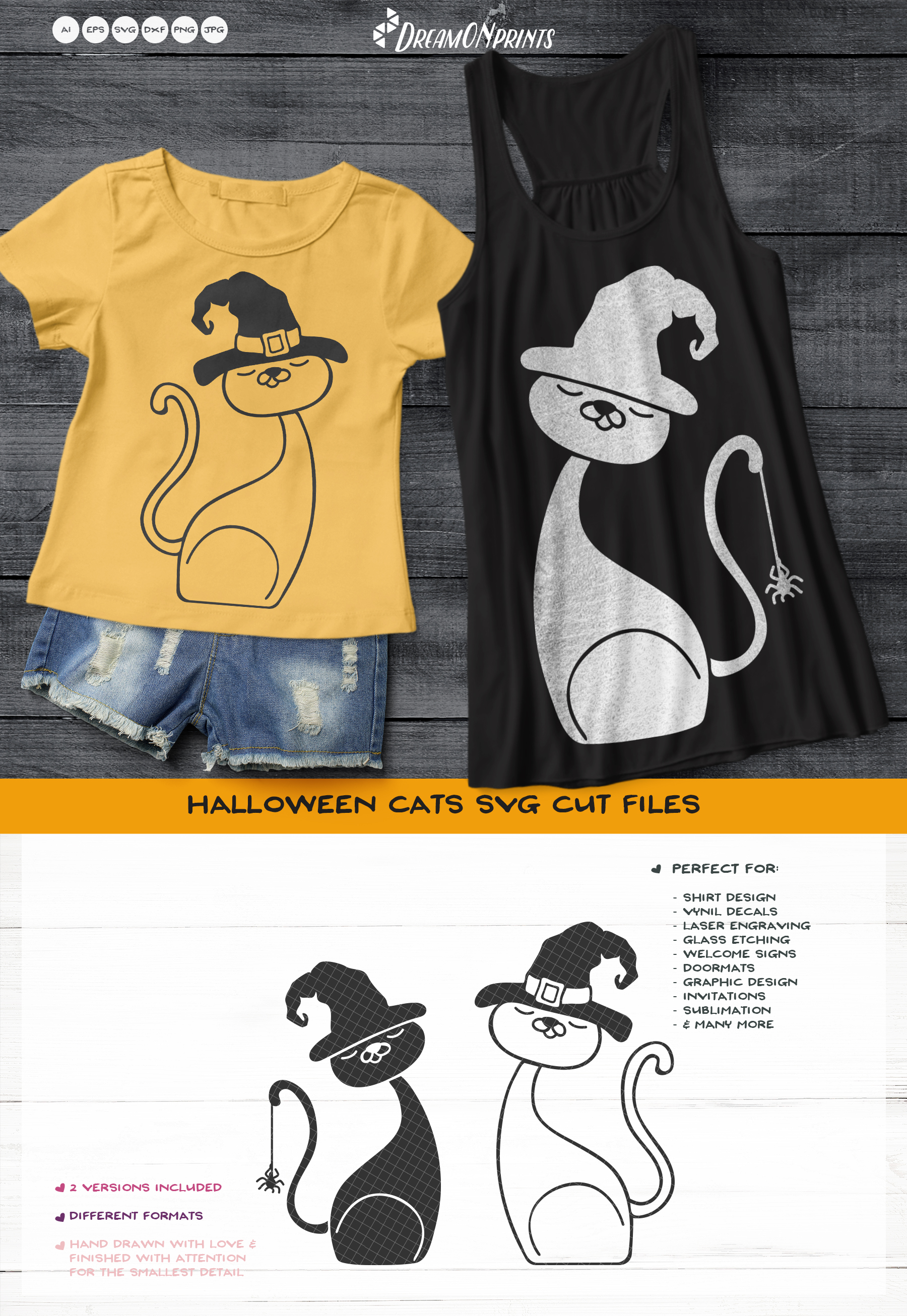 Download Halloween Cats | Black Cat SVG | Funny Cat, Kitty SVG ...