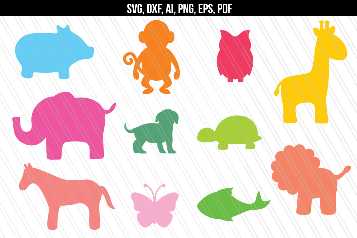 Zoo Animals SVG, Baby Animals Jungle SVG (71304) | SVGs | Design Bundles