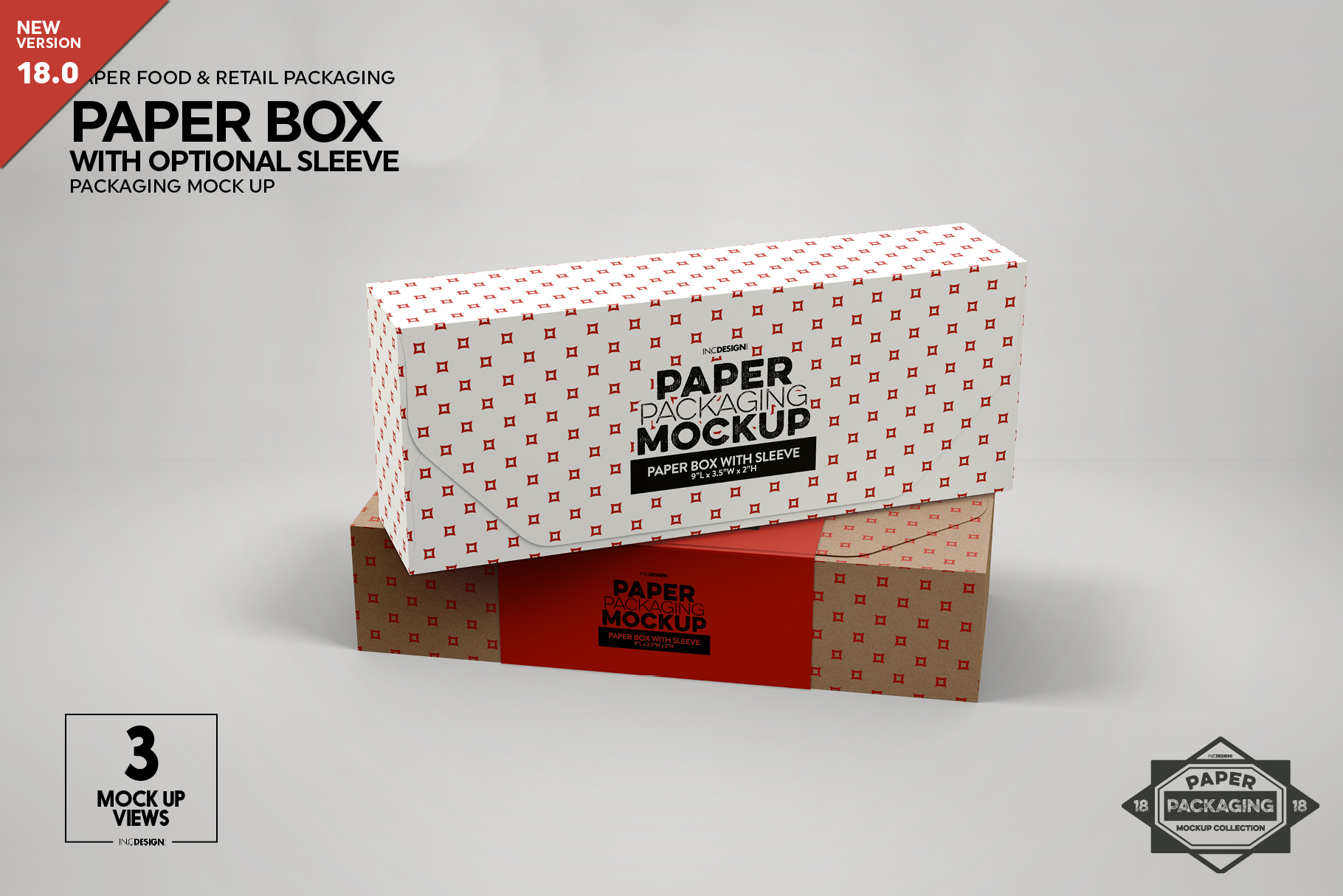 Download Paper Boxes with Optional Sleeve Packaging Mockup (352200) | Branding | Design Bundles
