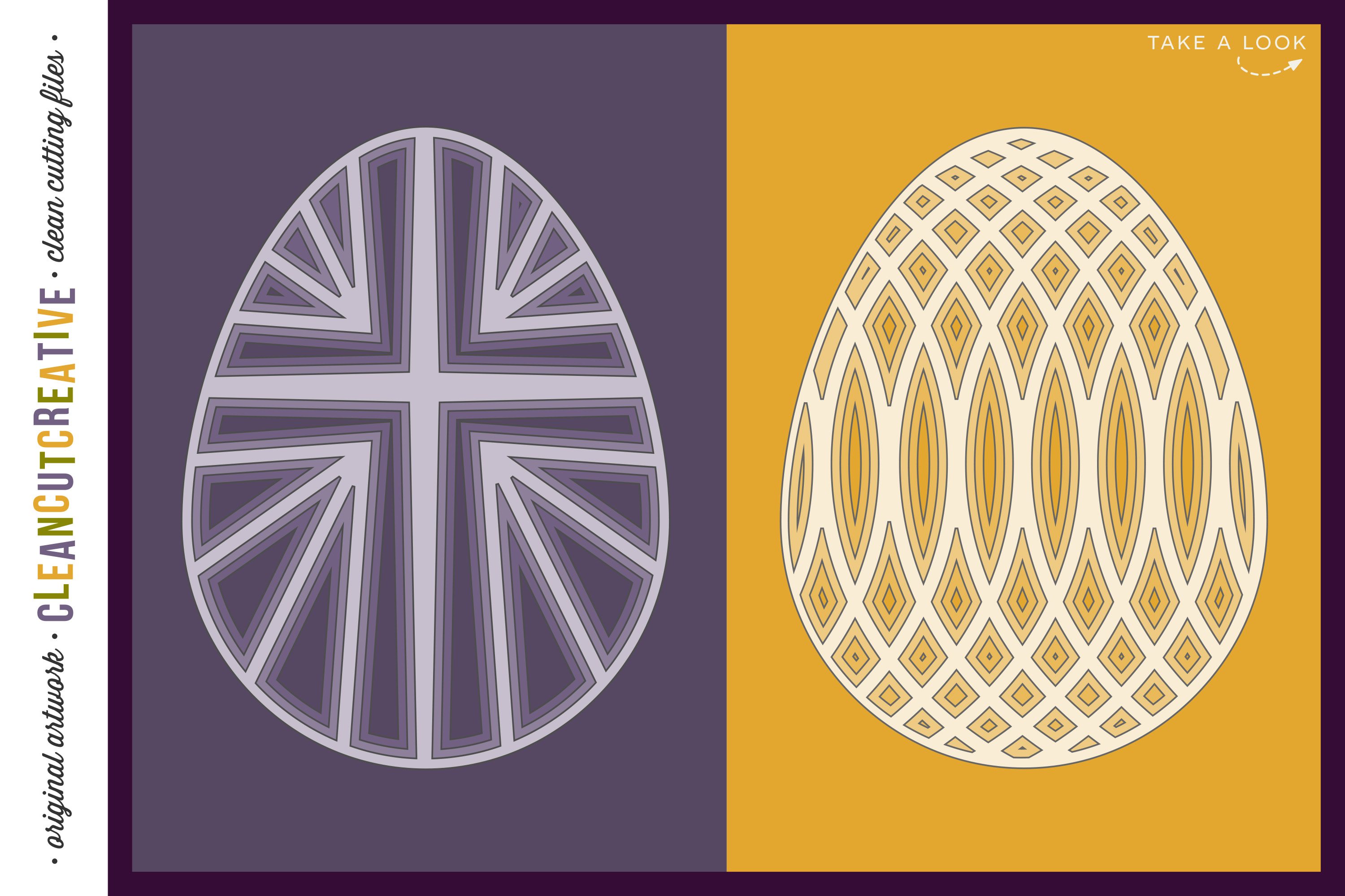 3D layered EASTER EGG shadow boxes | stacked paper art SVG