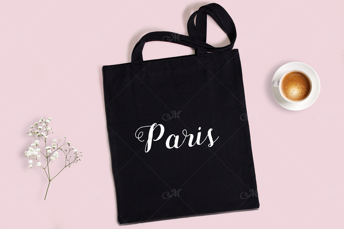 Black tote bag Mock-up. PSD+JPG (42851) | Mock Ups ...