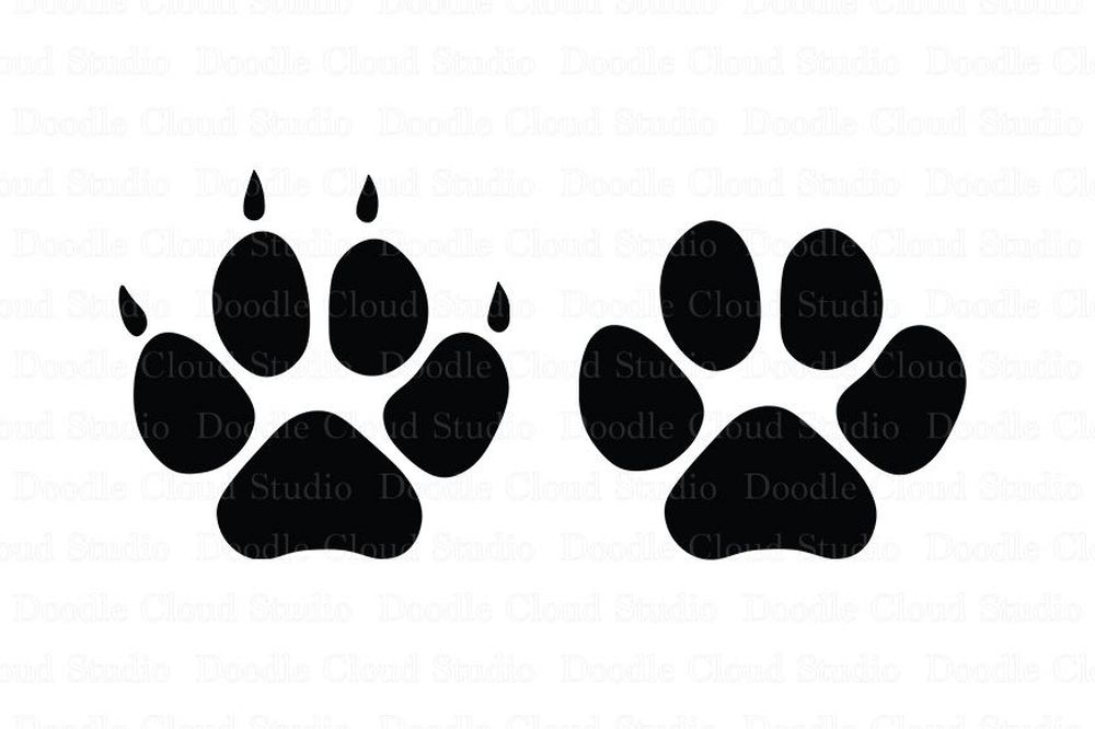 Pet Paw SVG Files, Dog svg Files, Cat svg Files for Silhouette Cameo
