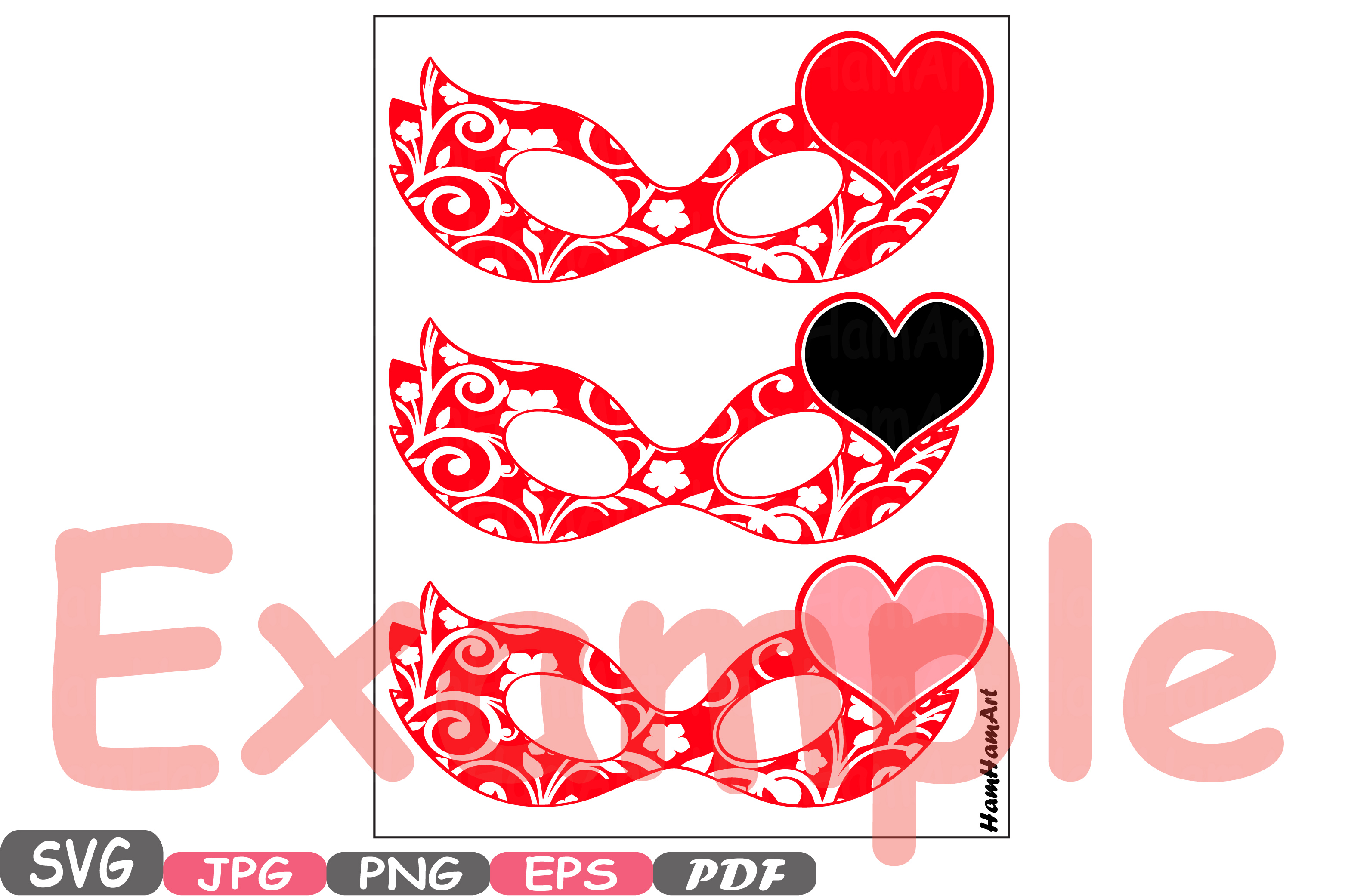 Download Props Valentine's Day Mask Cutting Files SVG Masquerade ...