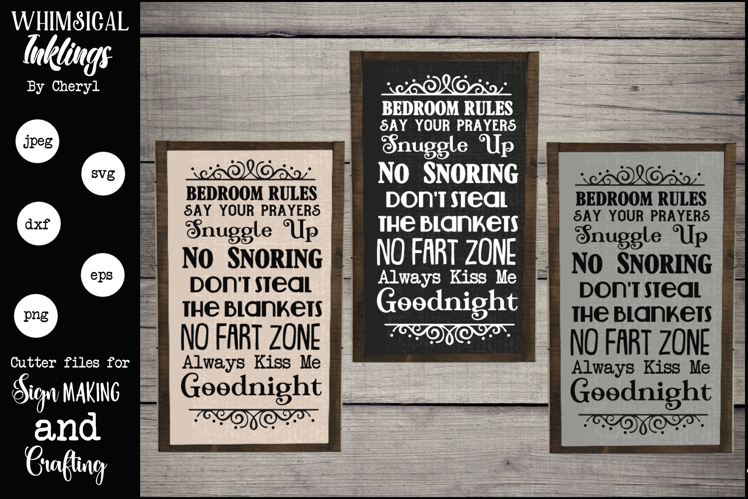 Bedroom Rules Set 181407 SVGs Design Bundles