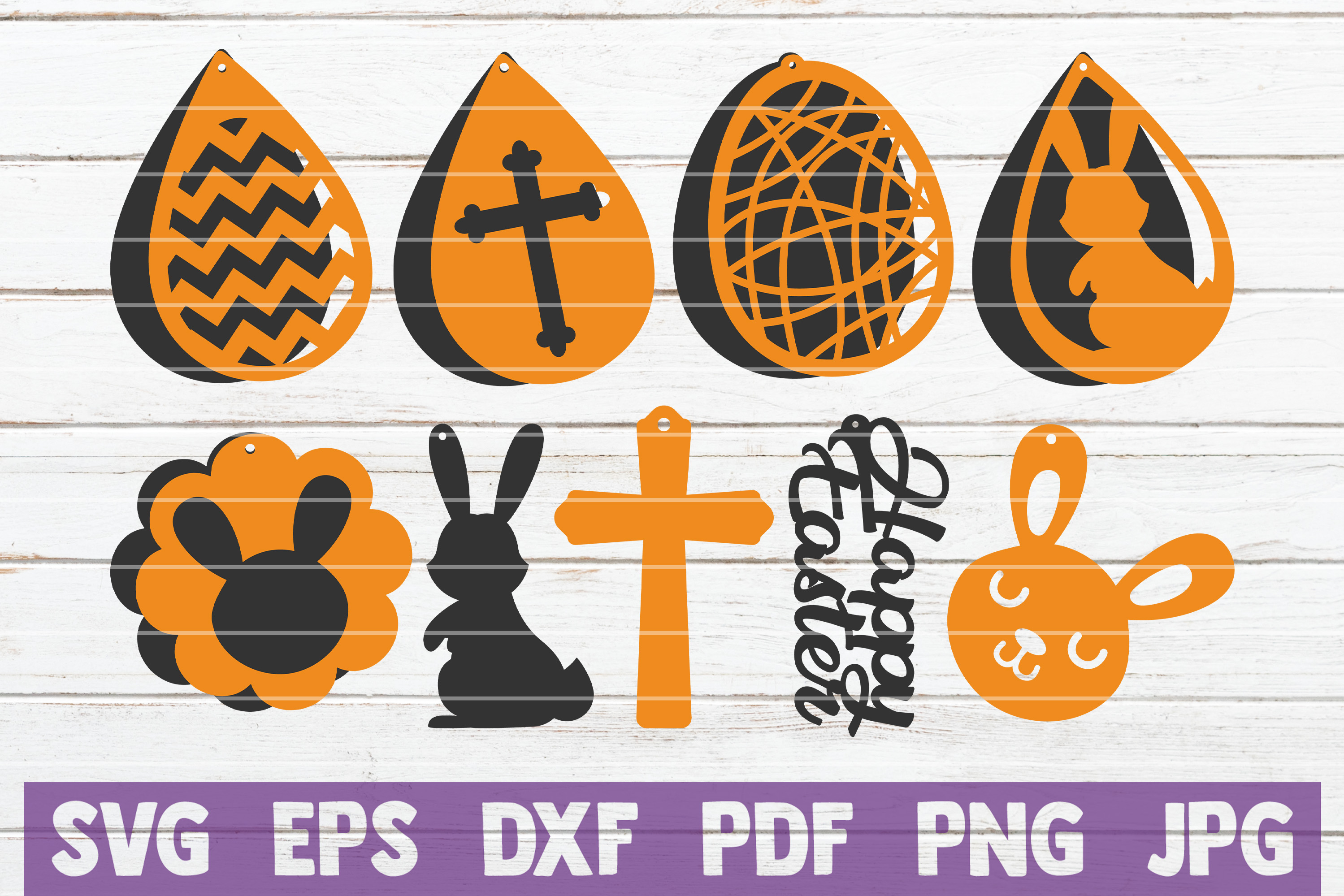 Download 9 Easter Earrings SVG Templates