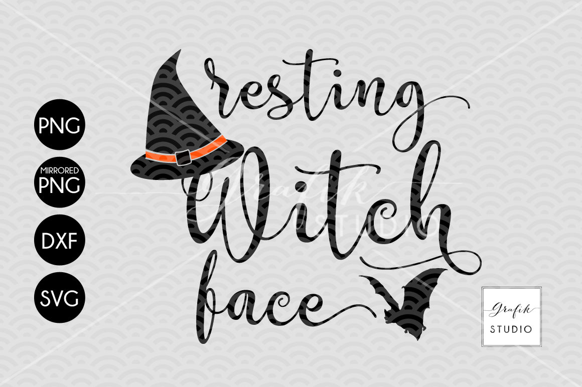 Download Resting Witch Face Halloween SVG Cut File, Halloween Cut Files