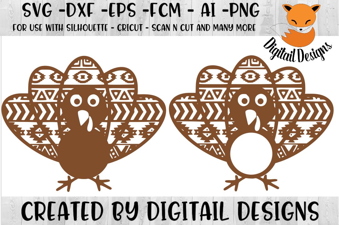 Download Aztec Turkey Monogram SVG for Silhouette, Cricut, Scan N Cut (147070) | Cut Files | Design Bundles
