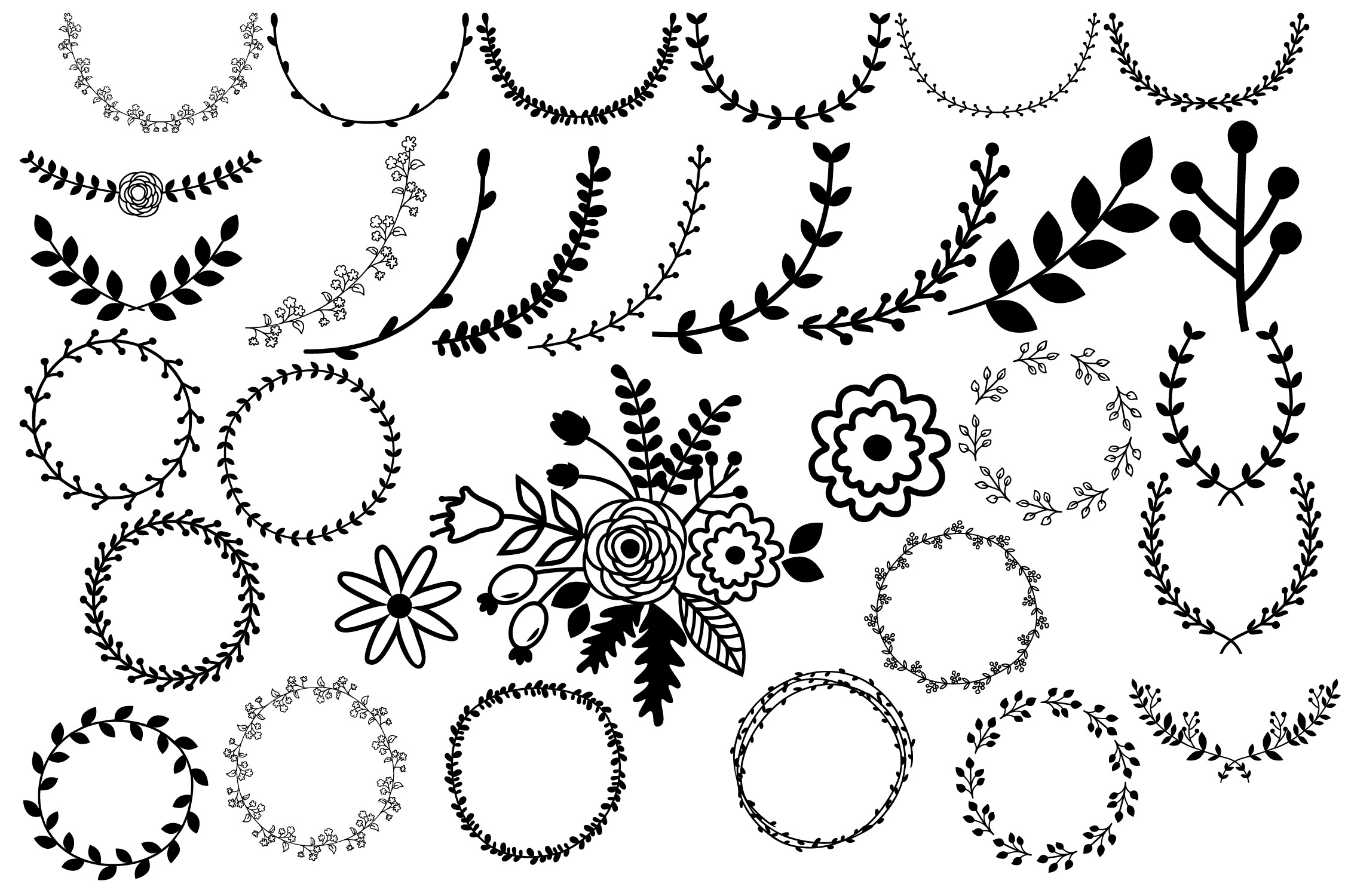 Download Free SVG Laurel Wreath SVG, Floral Frames SVG (382018) SVGs ... .....