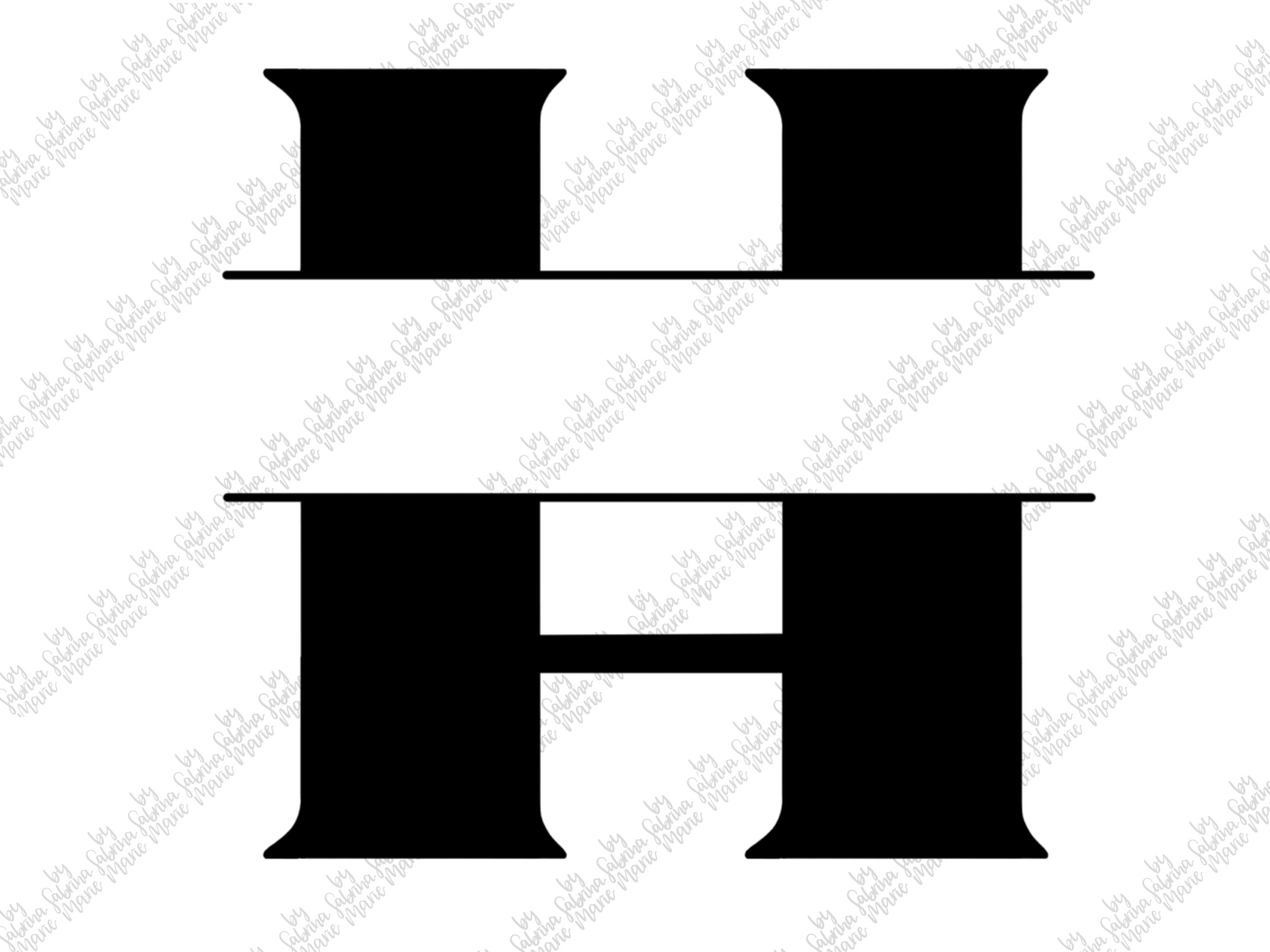 Download Split Monogram H - Handdrawn - SVG/PNG (347404) | Cut ...