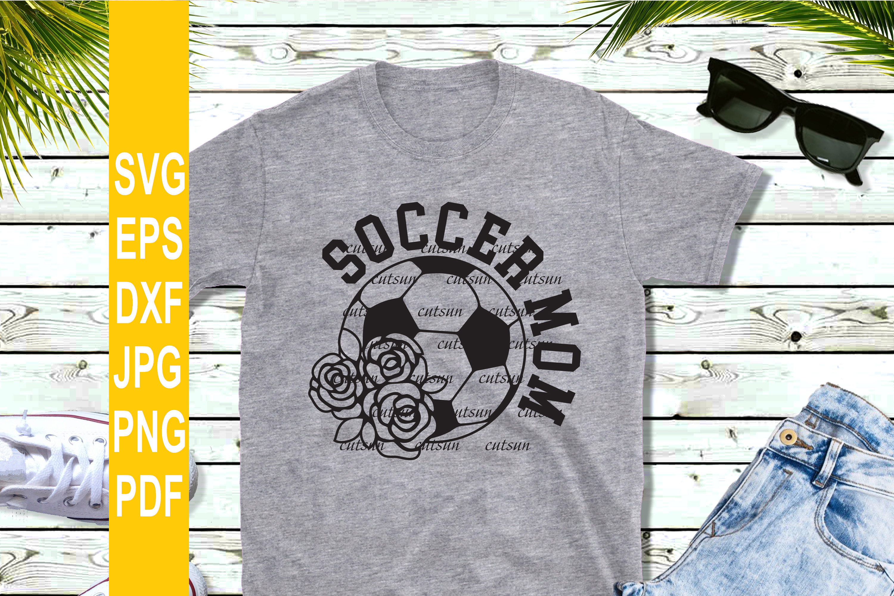 Soccer Mom SVG | Soccer SVG | Floral Soccer ball SVG