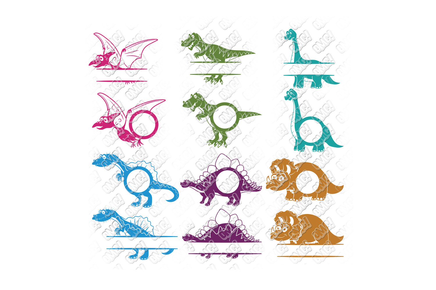 Download Dinosaur SVG Bundle Monogram Frame in SVG/DXF/PNG/JPEG/EPS ...