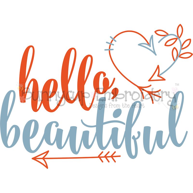 Hello Beautiful - SVG, Clipart, Printable