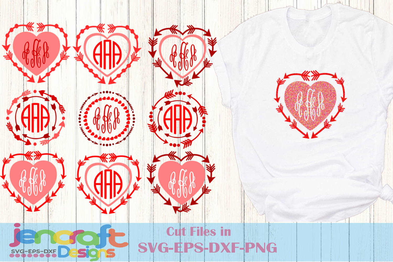 Download Valentines SVG - Arrow Valentine monogram SVG Frames ...