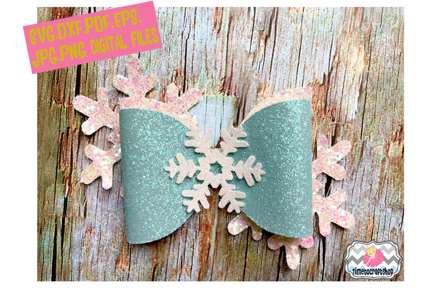 Download Snowflake Hair Bow Template