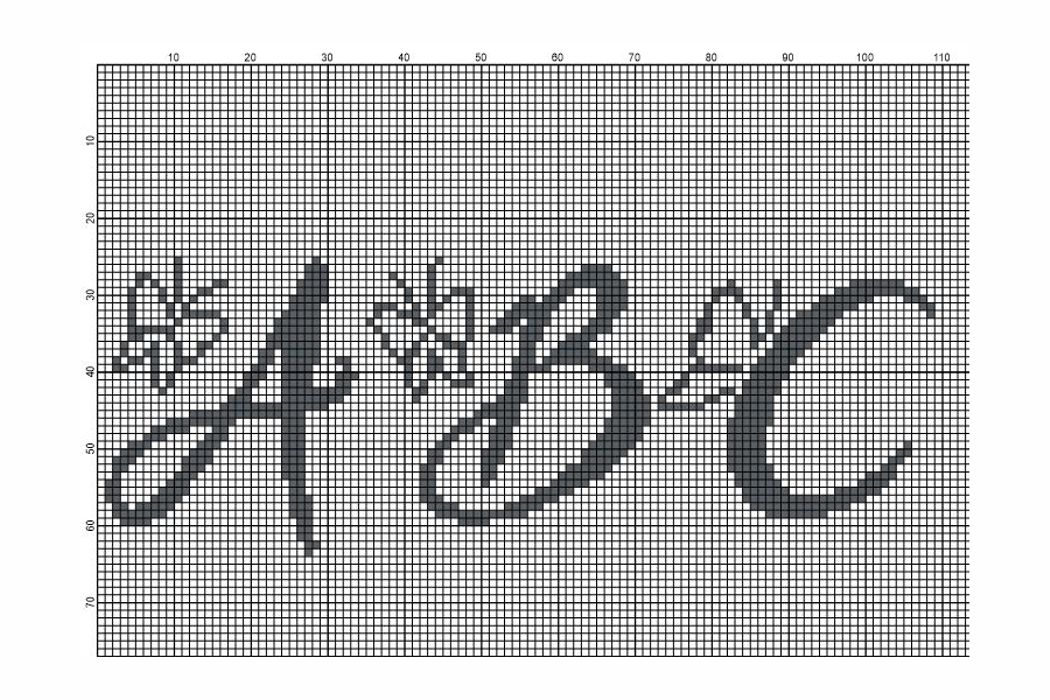 cross stitch alphabet pattern alph96 137731