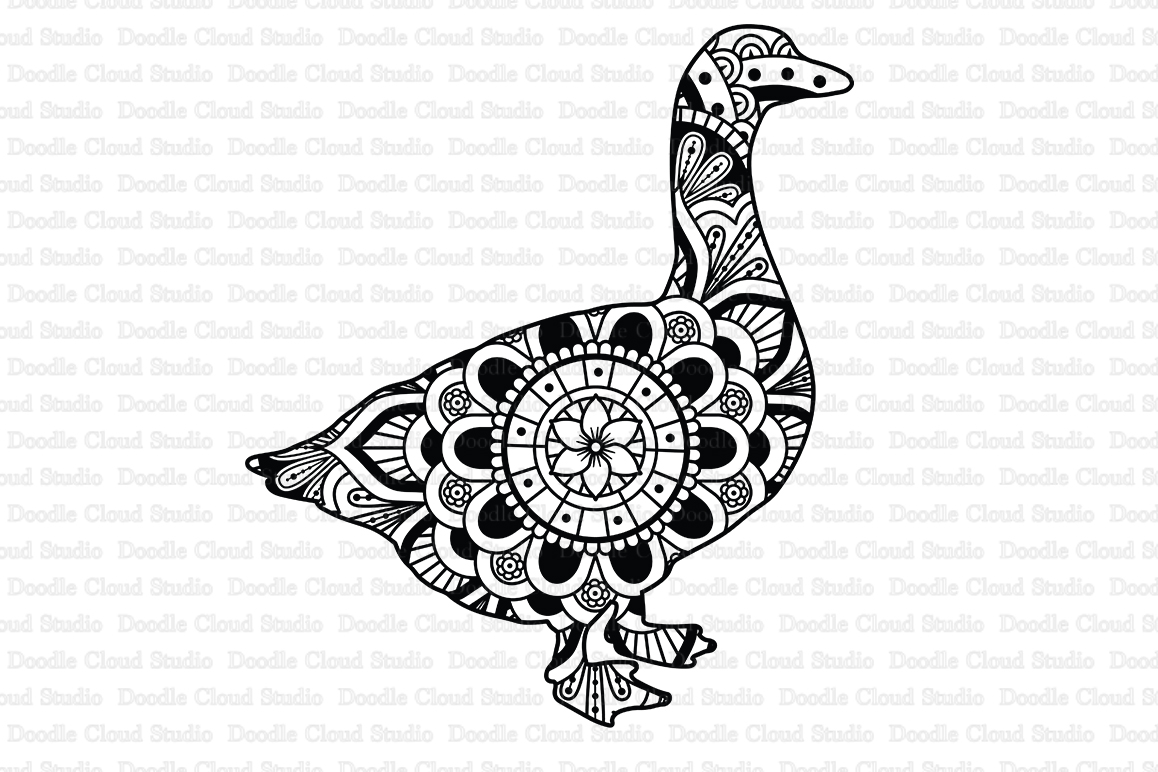 Download Goose Mandala SVG Cut Files, Goose Mandala Clipart ...