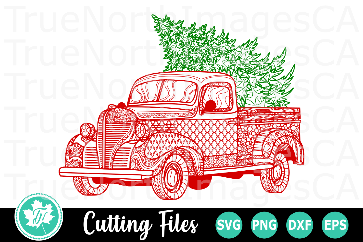 Download Zentangle Christmas Truck - A Christmas SVG Cut File ...