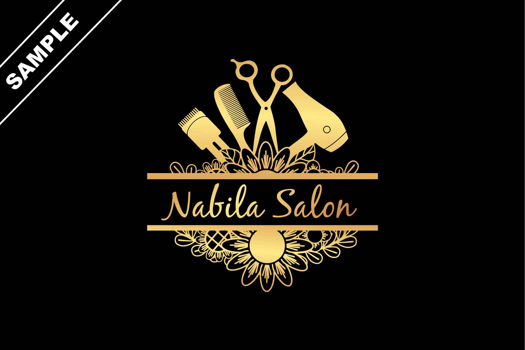 Download Hair salon split monogram svg, hair salon tools svg dxf