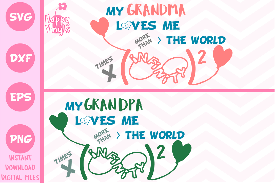 Download My Grandma and My Grandpa Love Me - A Grandparent SVG