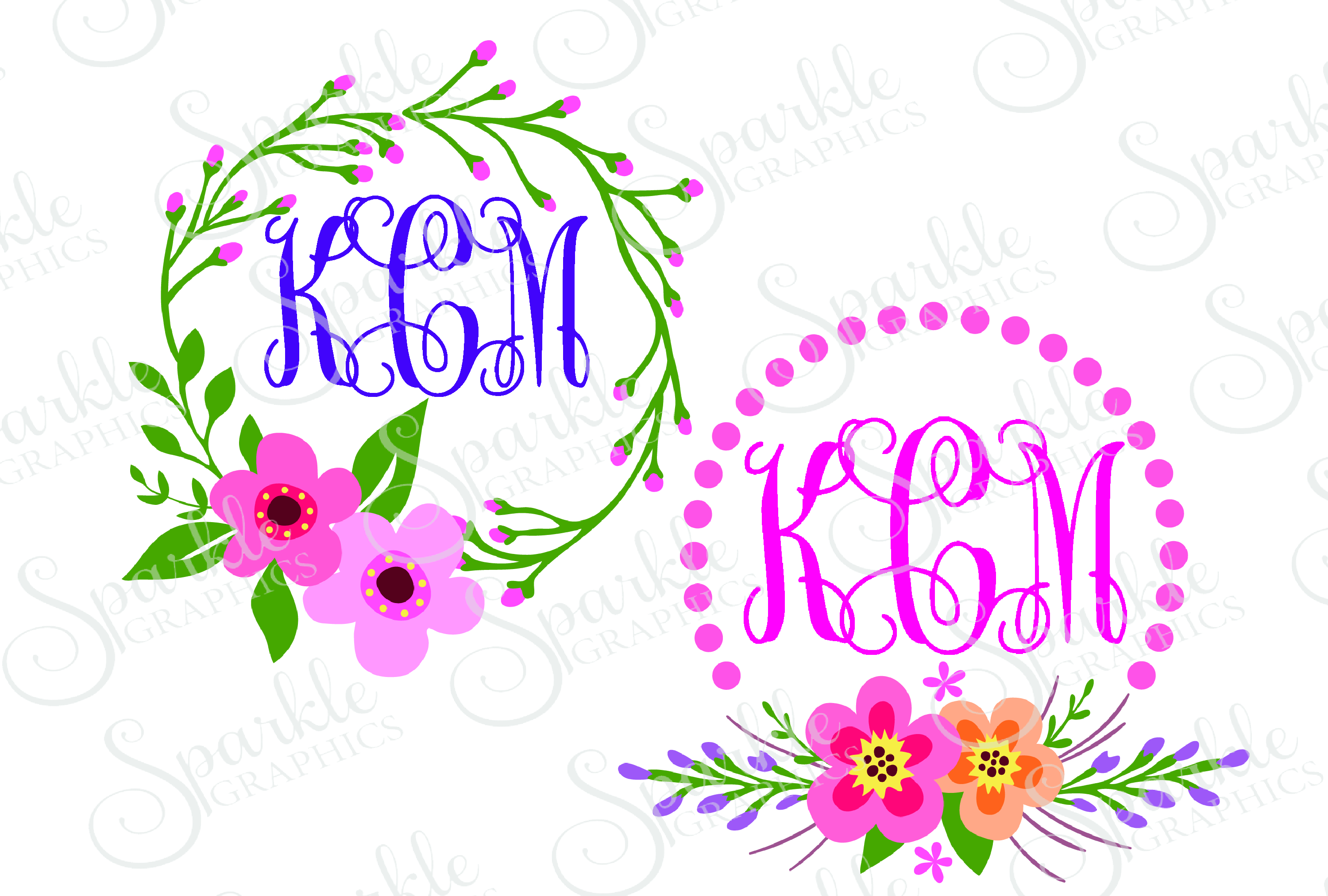 Free Free 99 Flower Monogram Frame Svg SVG PNG EPS DXF File