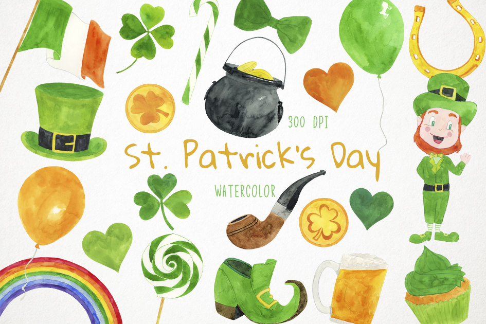 Download Watercolor St Patricks Day, Irish Clipart, Leprechaun