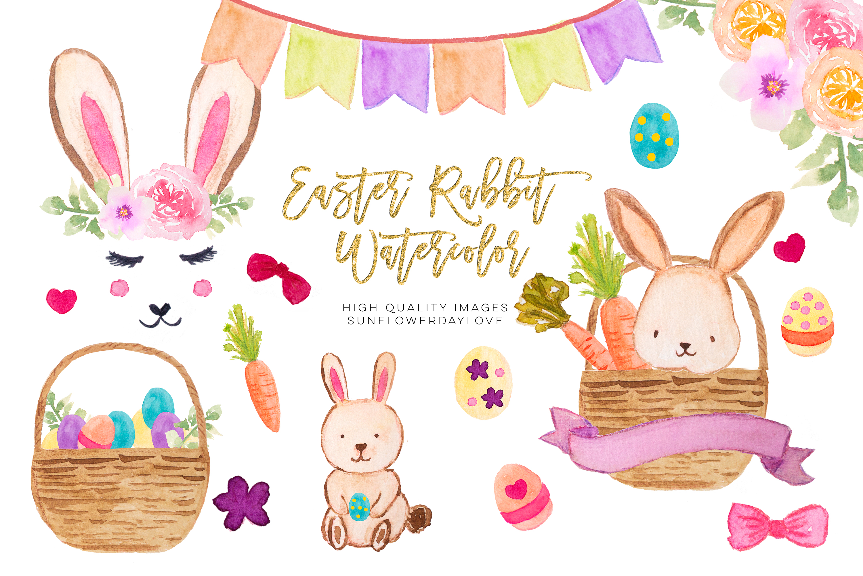 Download Happy Easter Clipart Spring Bunnies Clipart