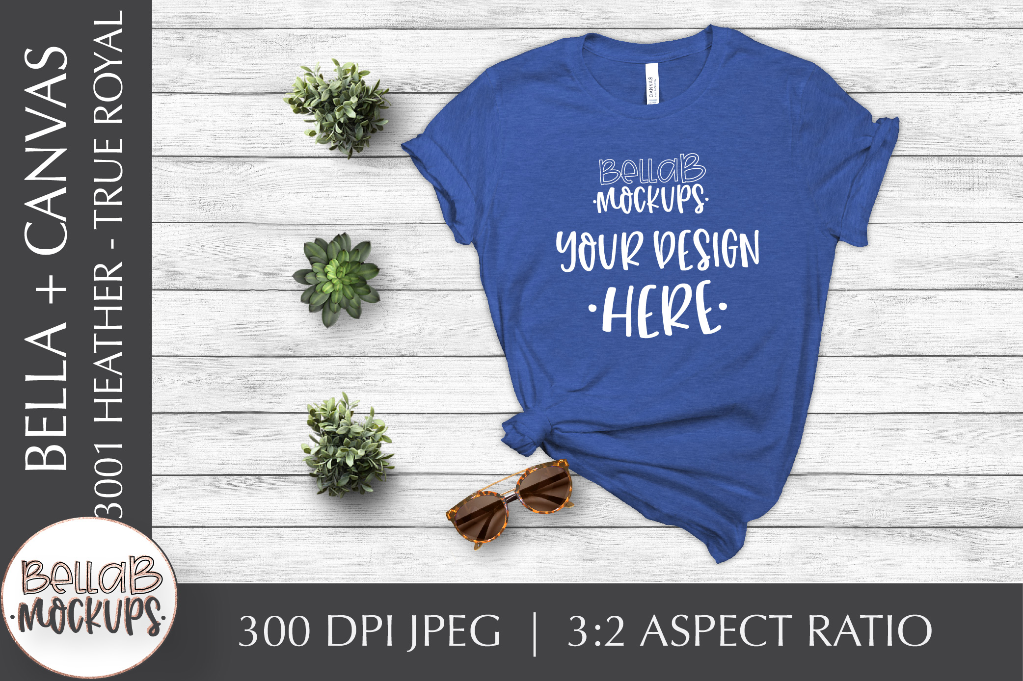 Download Bella Canvas 3001 Heather Woman's T Shirt Mockup, True ...