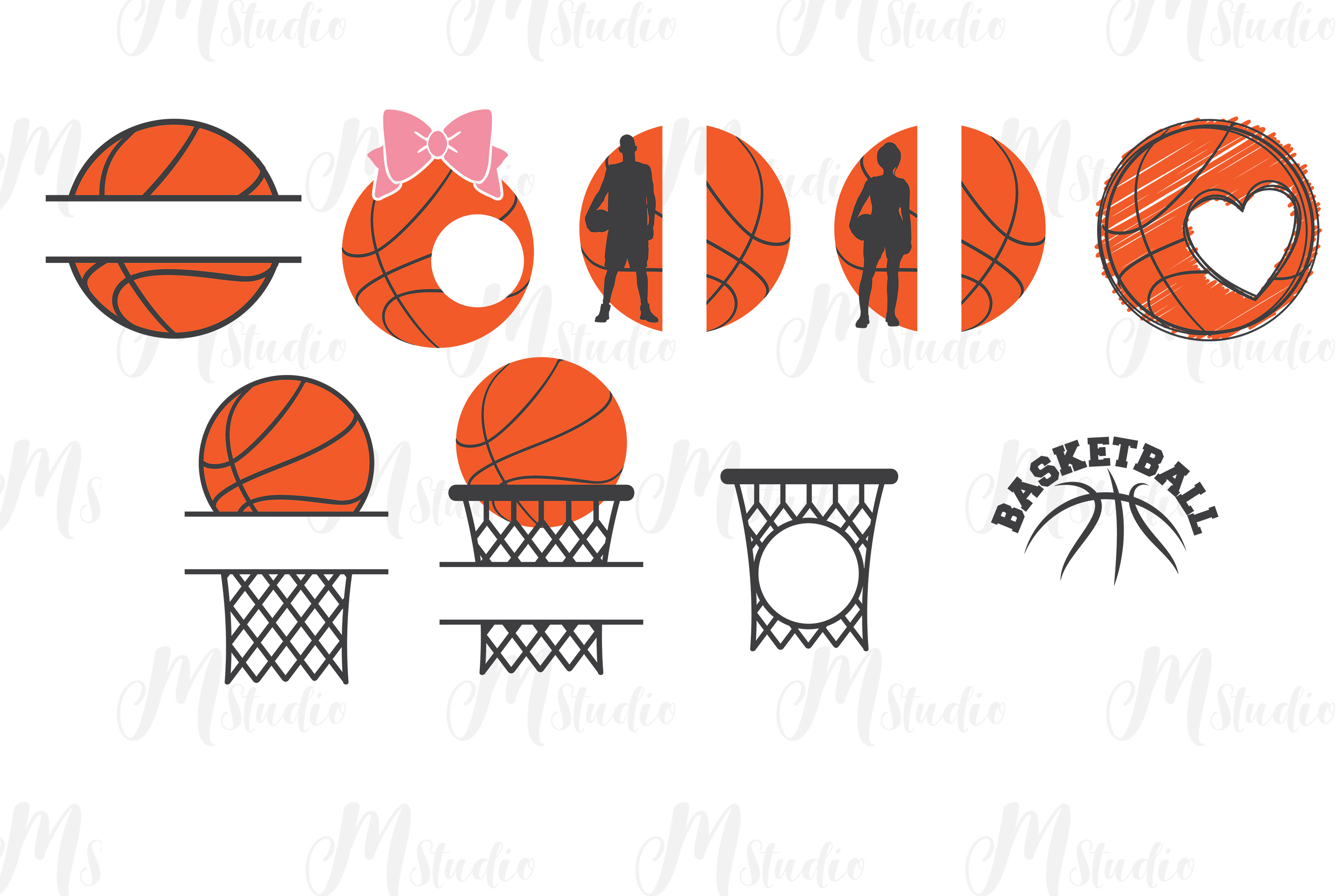 Download Basketball Monograms SVG (492799) | Cut Files | Design Bundles