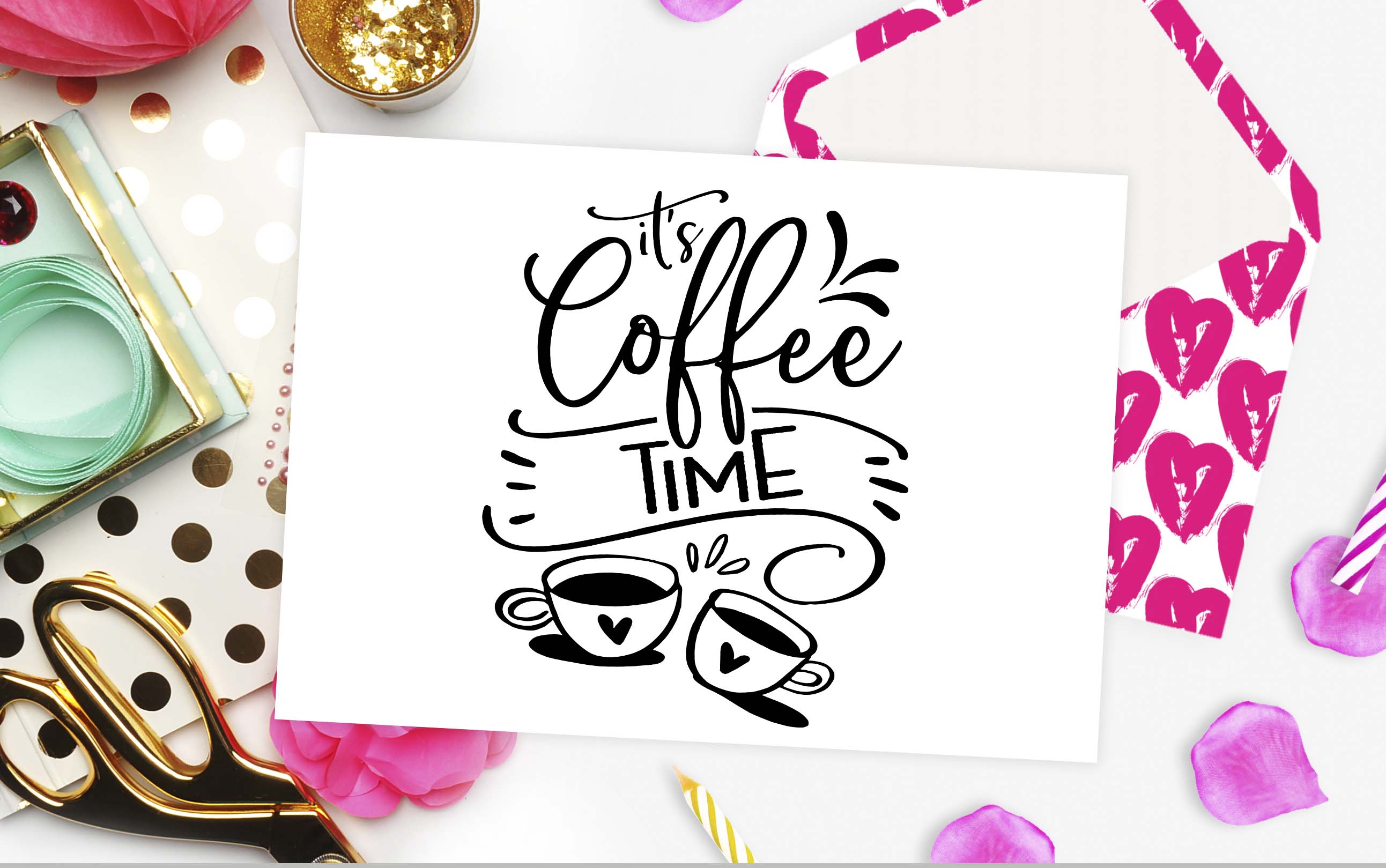 Download It's coffee time SVG DXF PNG EPS