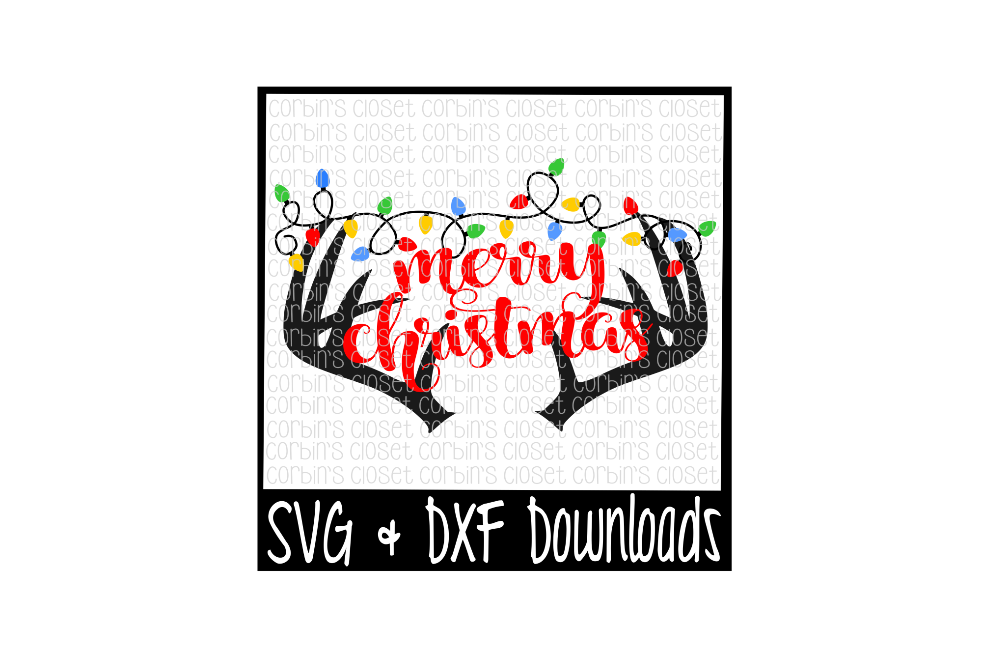 Download Christmas SVG * Antler SVG * Merry Christmas Cut File