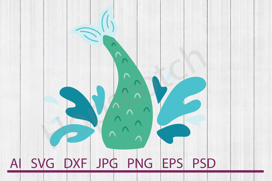 Mermaid SVG, Mermaid Tail SVG, DXF File, Cuttable File ...