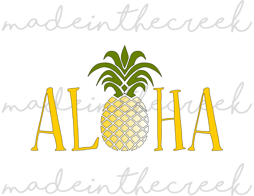 Download Aloha, Pineapple, Summer, Fun, Cut File, SVG, PNG, PDF for Silhouette & Cricut (77306) | Cut ...