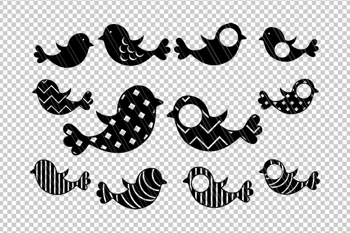 Download Bird monogram svg dxf cutting files