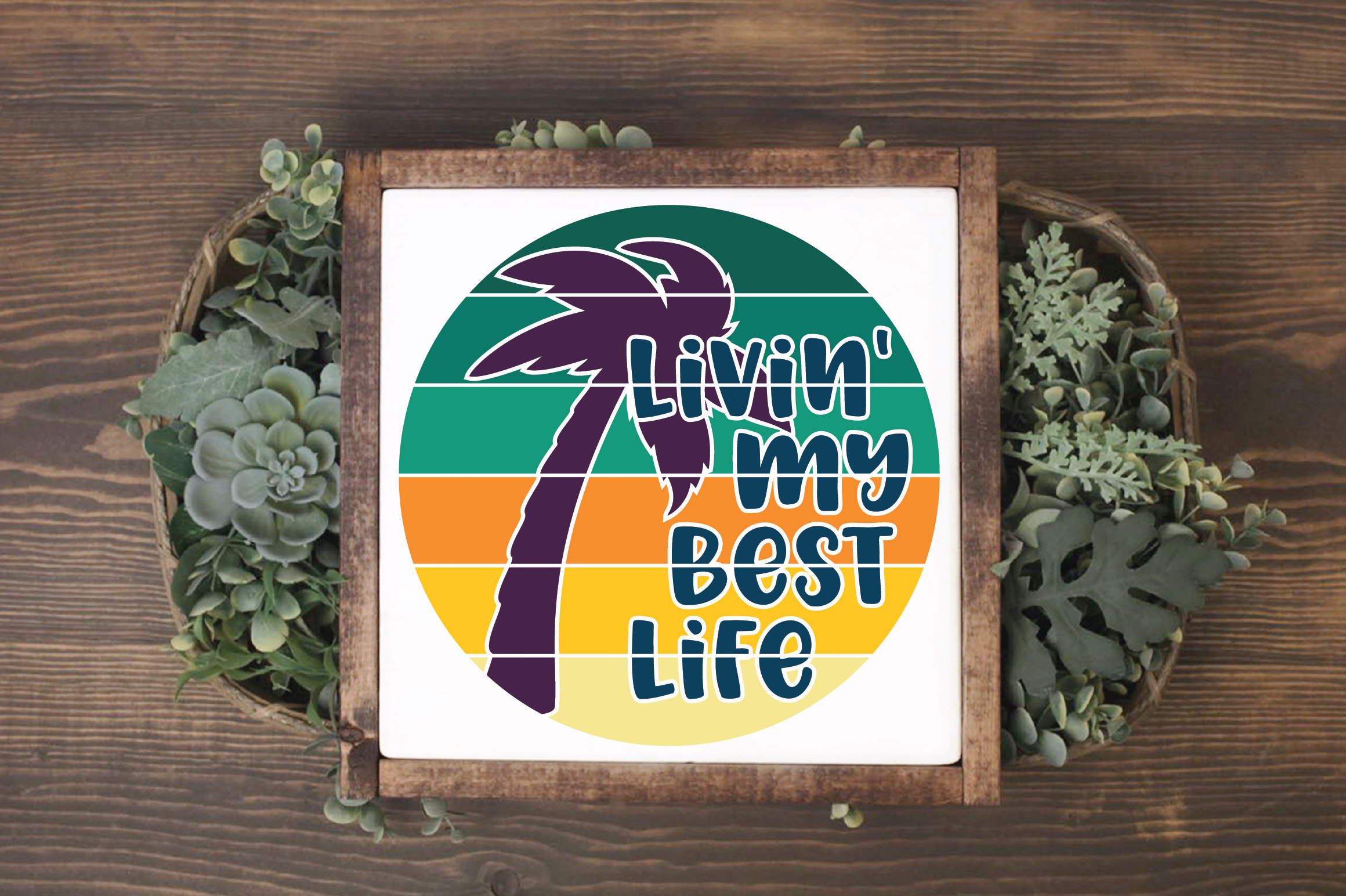 Download Livin' My Best Life SVG Cut File (353053) | SVGs | Design ...