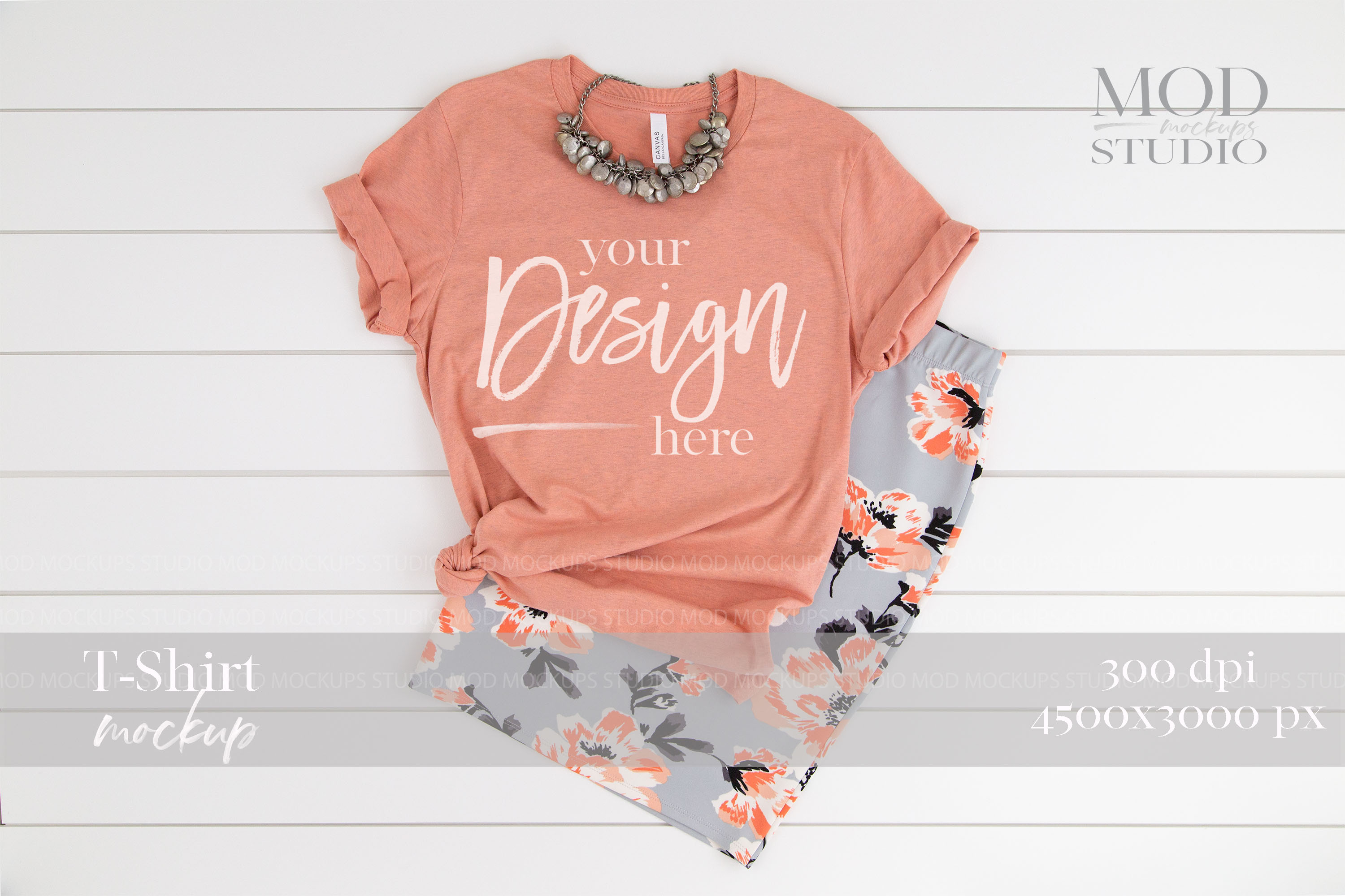 Heather Prism Sunset Shirt Mockup | 3001 Bella Canvas Mockup