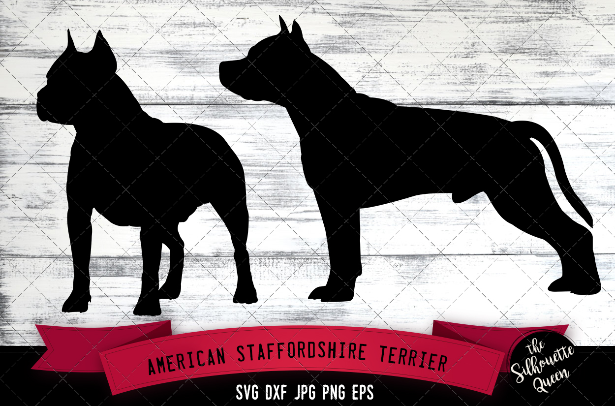 Download American Staffordshire Terrier SVG Files, Dog Svg (268183 ...