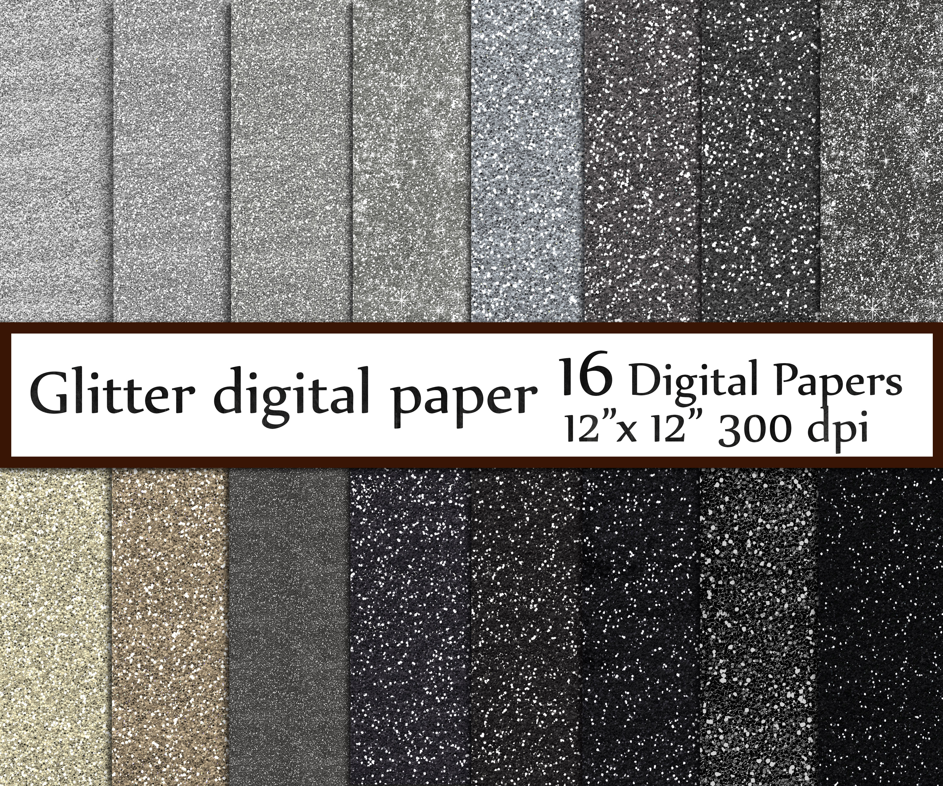 Download Silver Glitter Digital Paper