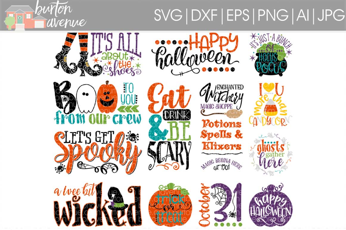 Download Halloween SVG Bundle-cut files for Cricut, Silhouette