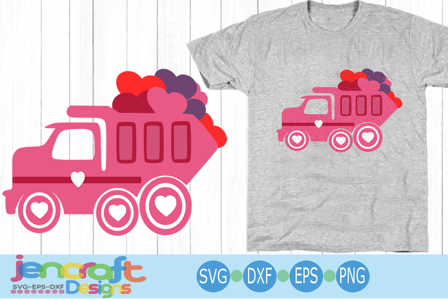Download Valentines Day SVG - Dump Truck Heart svg Truck svg file Des
