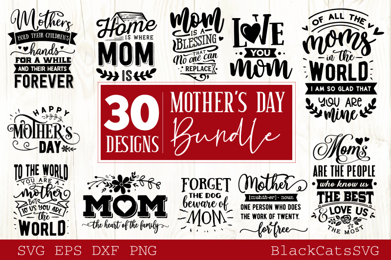 Download Mother's Day SVG bundle 30 designs Mother's Day SVG (214173) | SVGs | Design Bundles