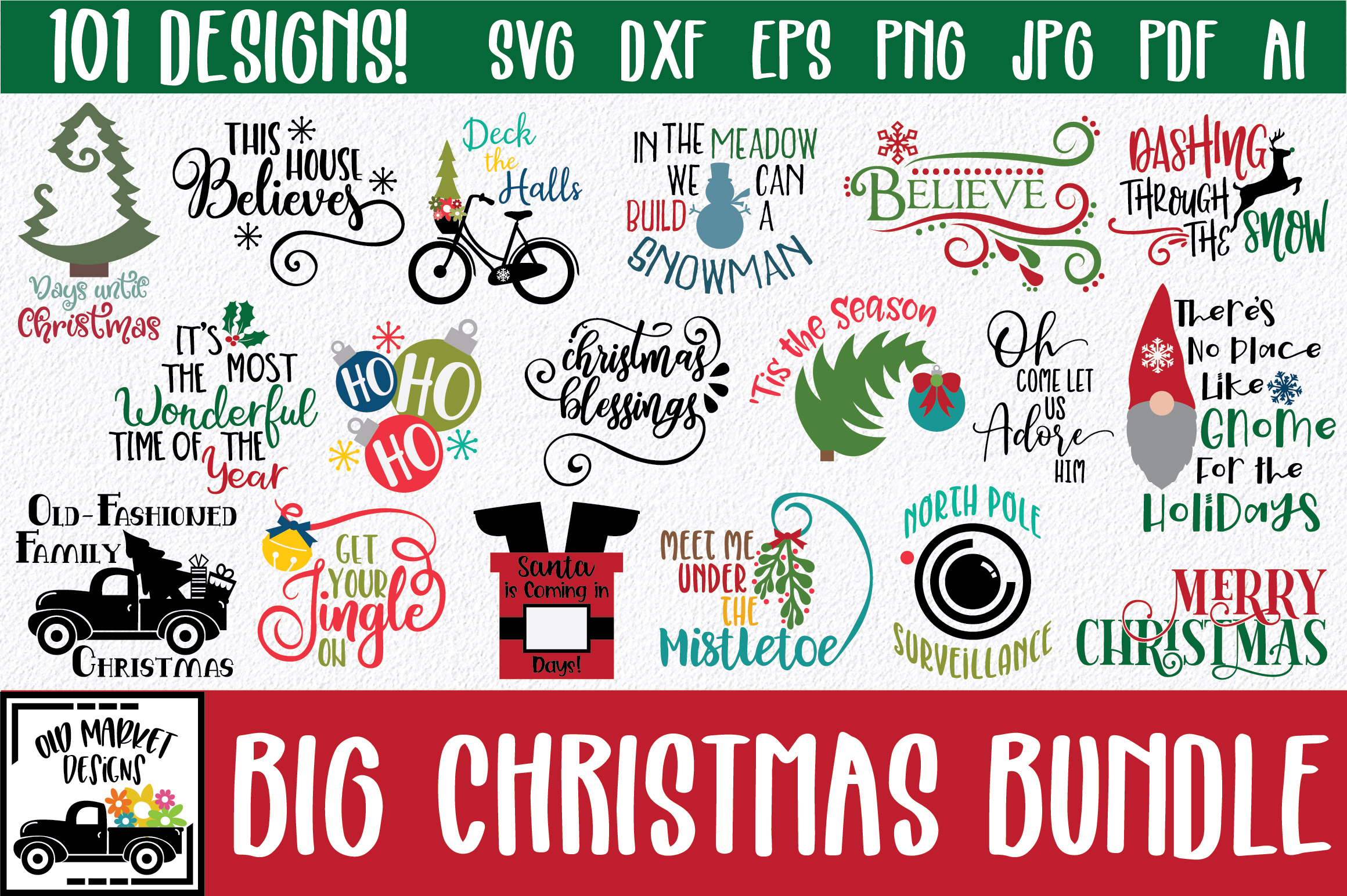 Download Big Christmas Svg Bundle With 101 Svg Cut Files