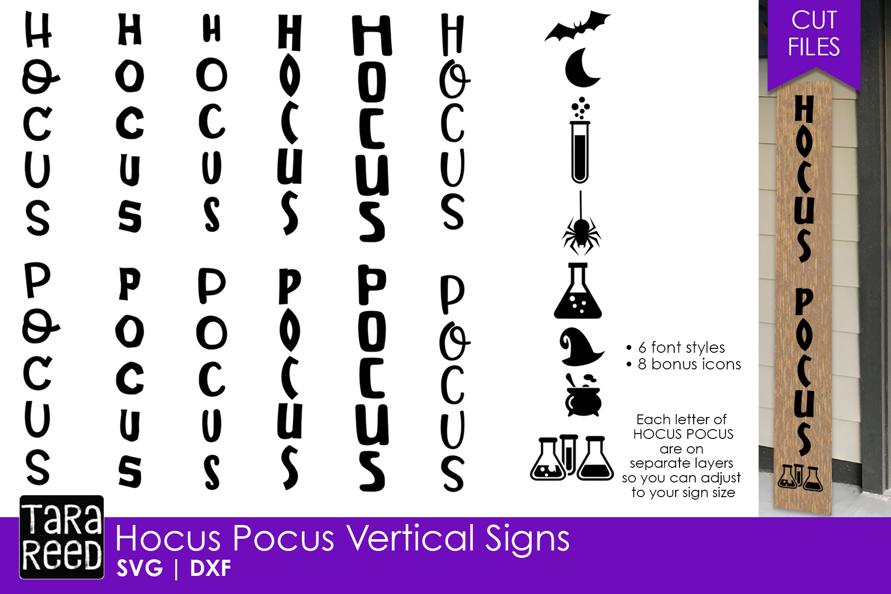 Download Hocus Pocus Vertical Signs - Halloween SVG and Cut Files