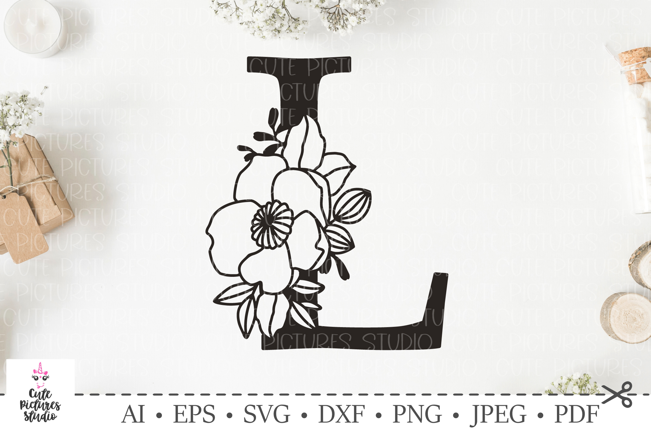 Free Free 232 Floral Letter L Svg SVG PNG EPS DXF File