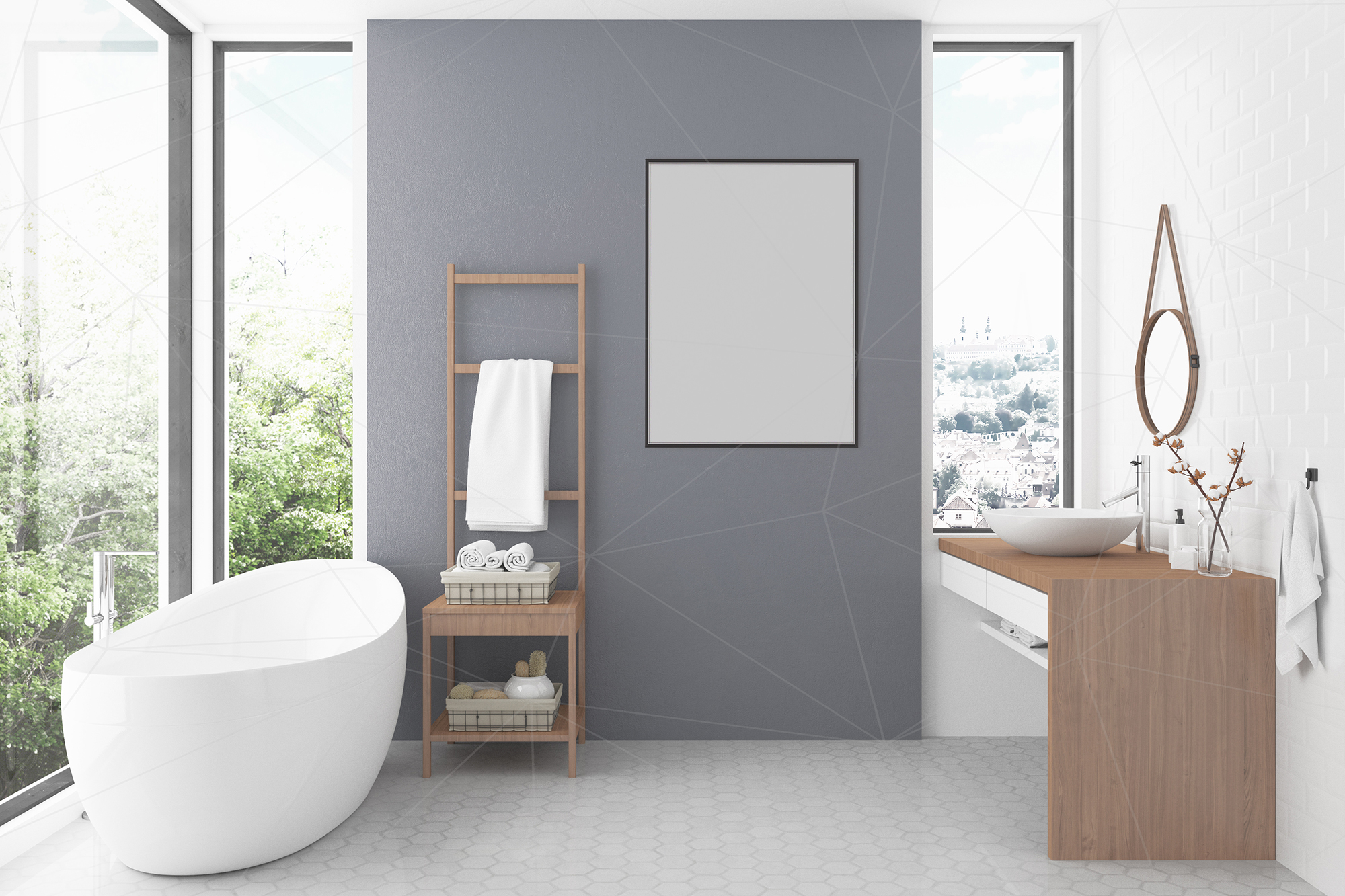 Interior mockup bundle - bathroom background (104532) | Mock Ups | Design Bundles