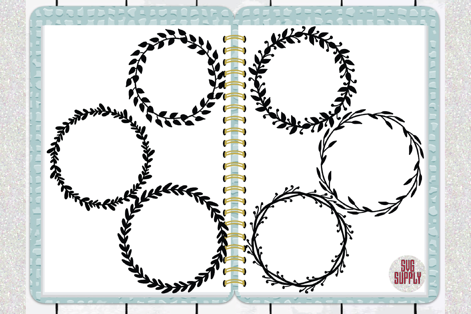 Wreath Set PROCREATE STAMP/BRUSHES & Sticker for Goodnotes