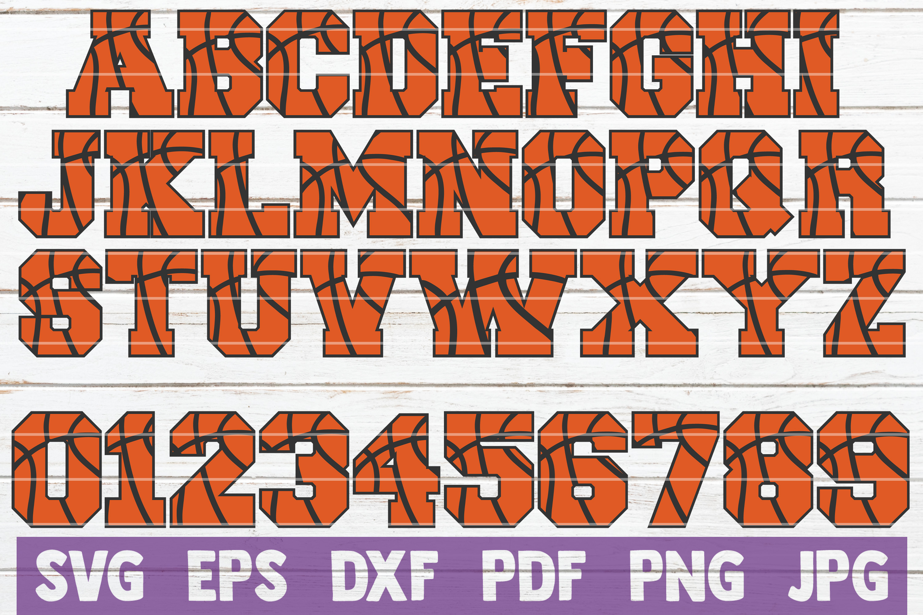 Basketball SVG Letters and Numbers SVG Cut file