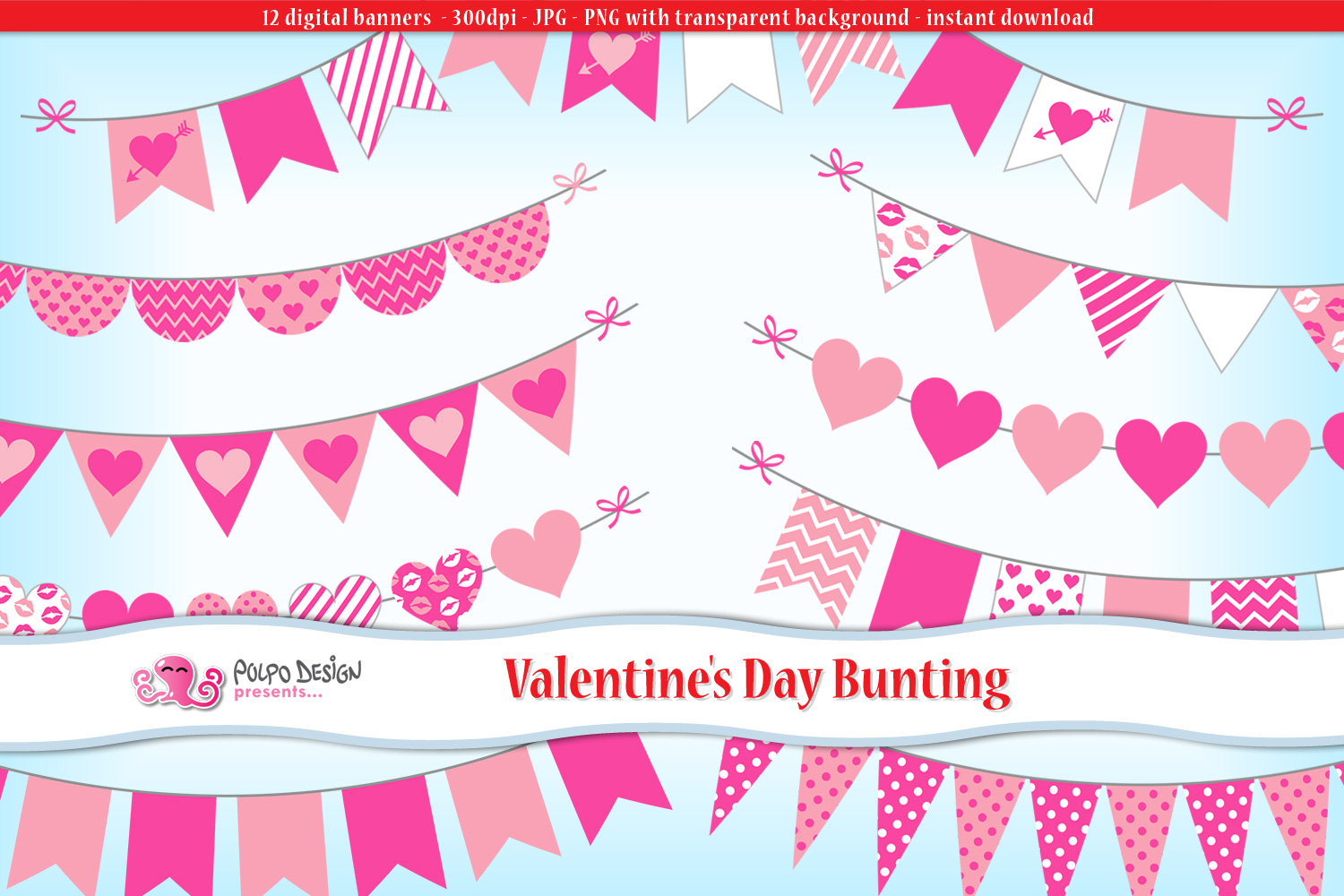 Valentine S Day Bunting Clipart