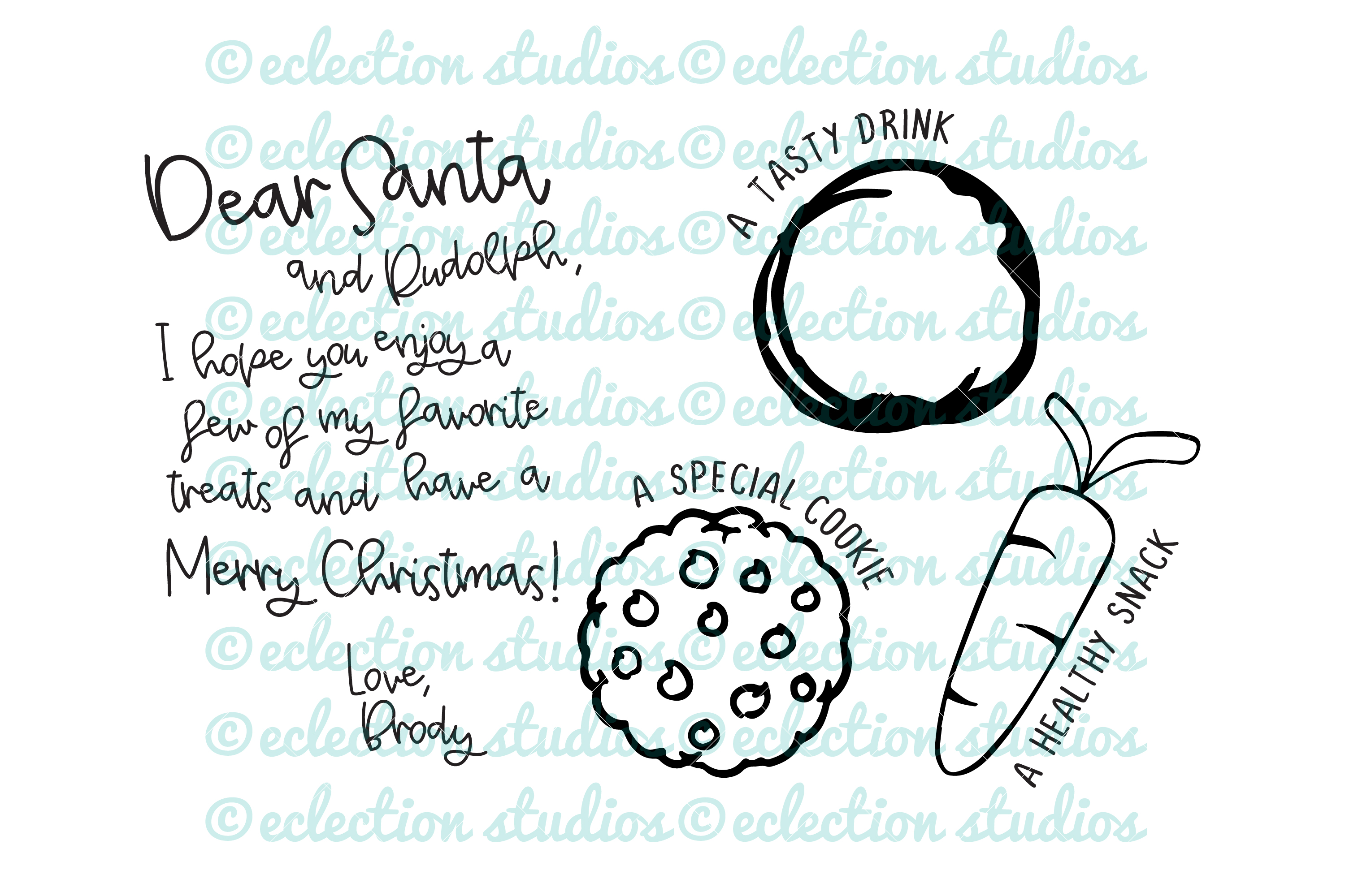 Download Dear Santa Cookies for Santa Tray SVG