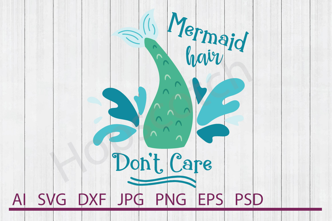 Download Mermaid SVG, Mermaid Hair SVG, DXF File, Cuttable File ...
